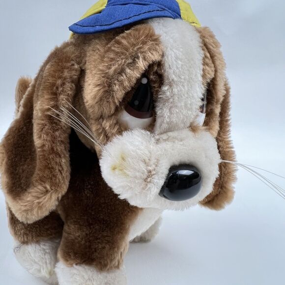 APPLAUSE Bassett Hound Dog Plush Strutting Sad Sam 2342 Ballcap Stuffed VTG 80s - Picture 2 of 8